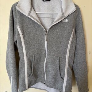 The North Face Light Gray Full-Zip Jacket